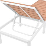 Sun Lounger Aluminum and WPC Brown