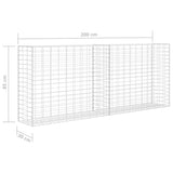 Gabion Basket Galvanized Steel 33.5"x11.8"x78.7"