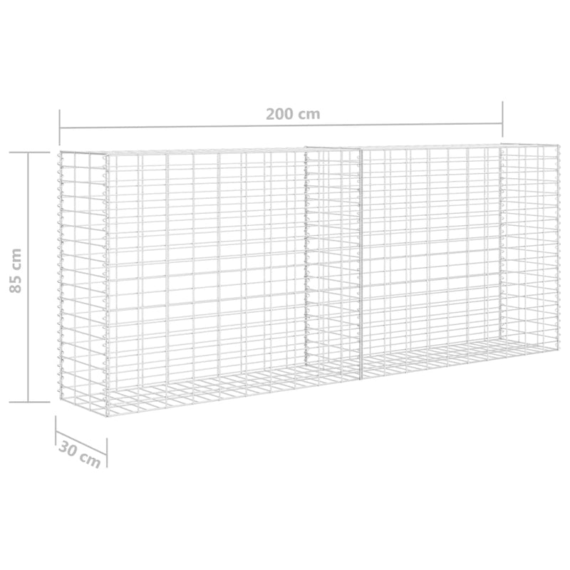 Gabion Basket Galvanized Steel 33.5"x11.8"x78.7"