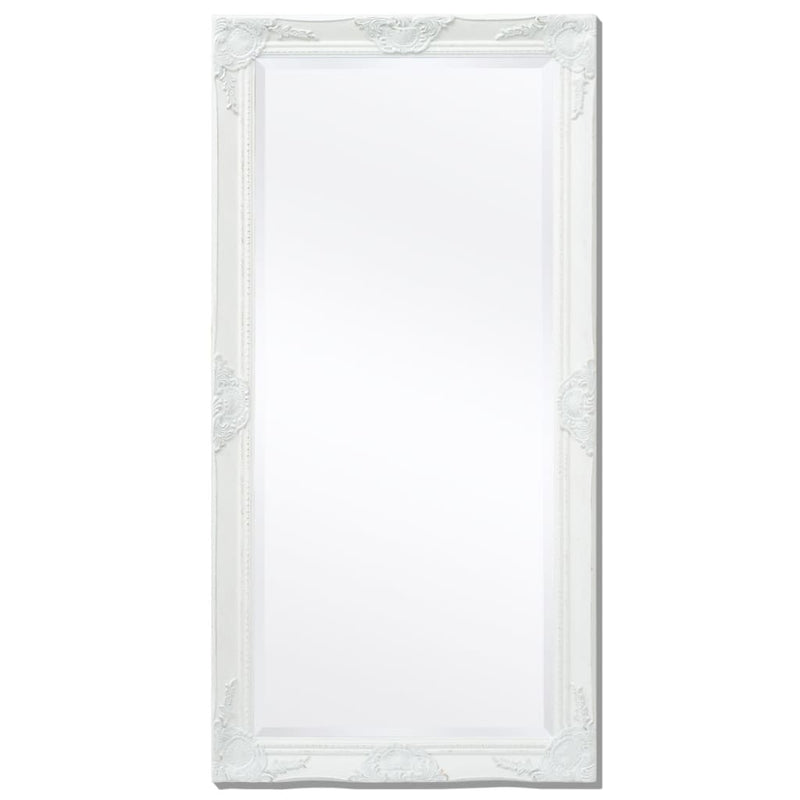 Wall Mirror Baroque Style 47.2"x23.6" White