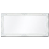 Wall Mirror Baroque Style 47.2"x23.6" White