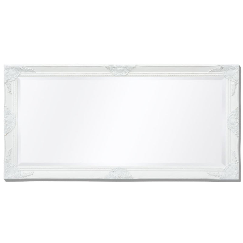 Wall Mirror Baroque Style 47.2"x23.6" White