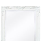 Wall Mirror Baroque Style 47.2"x23.6" White