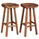 Bar Stools 2 pcs Solid Acacia Wood