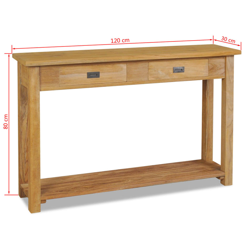 Console Table Solid Teak 47.2"x11.8"x31.5"