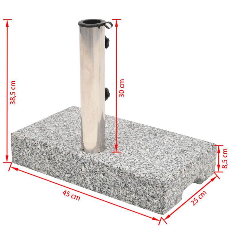 Parasol Base Granite Rectangular 55.1 lb