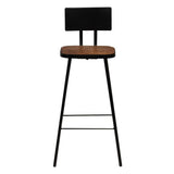 Bar Stools 2 pcs Solid Reclaimed Wood