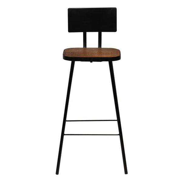 Bar Stools 2 pcs Solid Reclaimed Wood