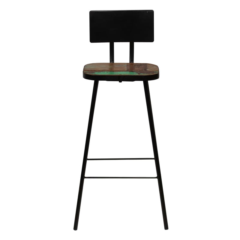 Bar Stools 2 pcs Solid Reclaimed Wood