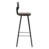 Bar Stools 2 pcs Solid Reclaimed Wood