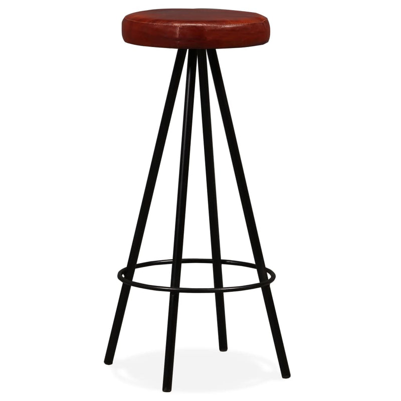 Bar Stools 2 pcs Real Leather