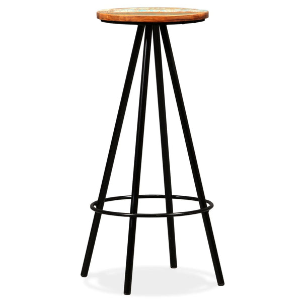 Bar Stools 2 pcs Solid Reclaimed Wood