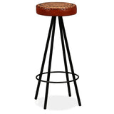 Bar Stools 2 pcs Real Leather