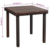 Sun Loungers 2 pcs with Table Poly Rattan Brown