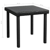 Sun Loungers 2 pcs with Table Poly Rattan Black