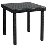 Sun Loungers 2 pcs with Table Poly Rattan Black