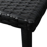 Sun Loungers 2 pcs with Table Poly Rattan Black