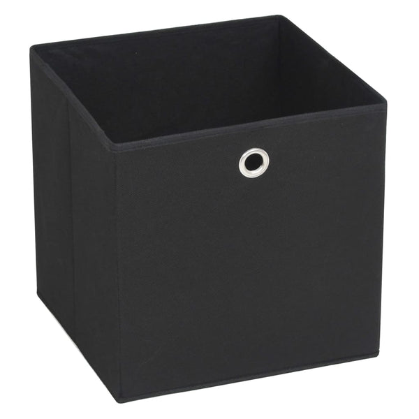 Storage Boxes 4 pcs Non-woven Fabric 12.6"x12.6"x12.6" Black