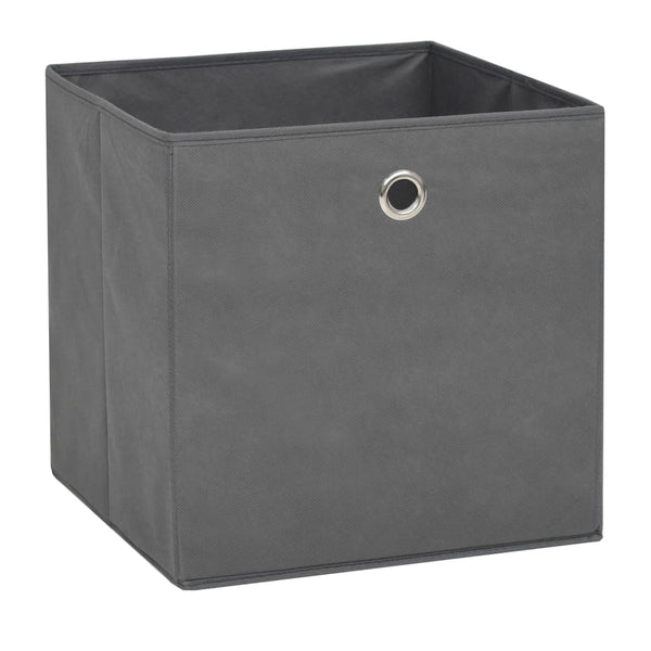 Storage Boxes 4 pcs Non-woven Fabric 12.6"x12.6"x12.6" Gray