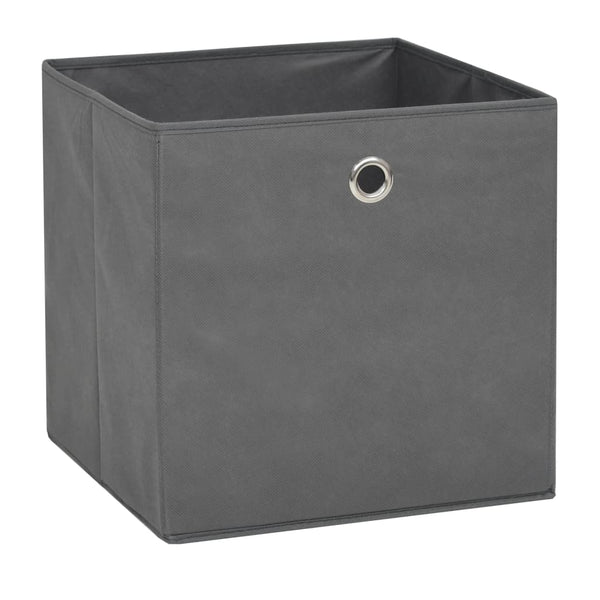 Storage Boxes 10 pcs Non-woven Fabric 12.6"x12.6"x12.6" Gray