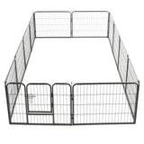 Dog Playpen 12 Panels Steel 31.5"x23.6" Black