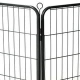 Dog Playpen 12 Panels Steel 31.5"x23.6" Black