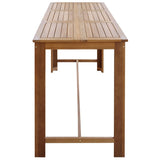 Bar Table Solid Acacia Wood 59.1"x27.6"x41.3"