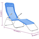 Folding Sun Loungers 2 pcs Textilene Blue