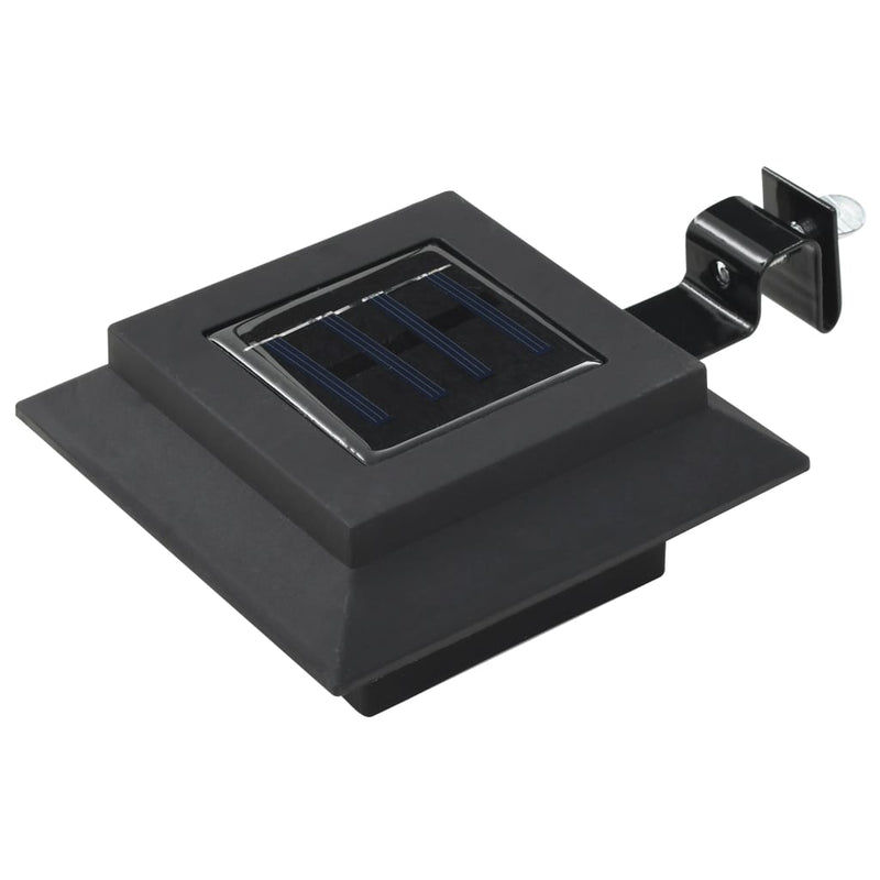 Outdoor Solar Lamps 6 pcs LED Square 4.7" Black