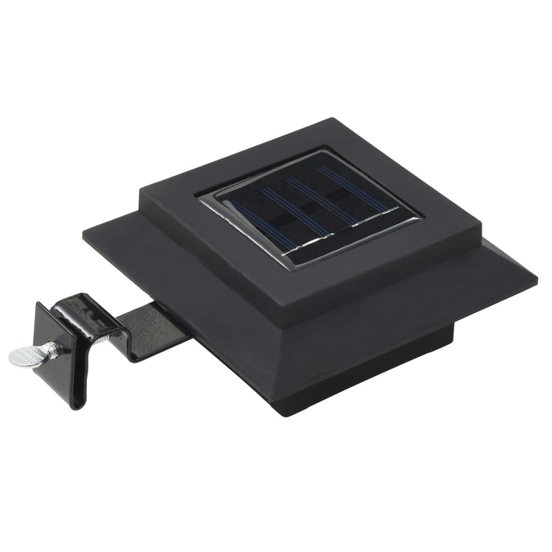 Outdoor Solar Lamps 6 pcs LED Square 4.7" Black