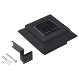 Outdoor Solar Lamps 6 pcs LED Square 4.7" Black