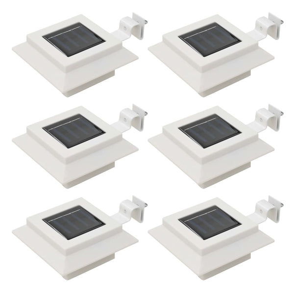 Outdoor Solar Lamps 6 pcs LED Square 4.7" White