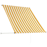 Retractable Awning 59.1"x59.1" Yellow and White