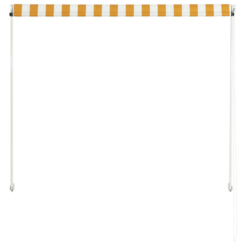 Retractable Awning 59.1"x59.1" Yellow and White