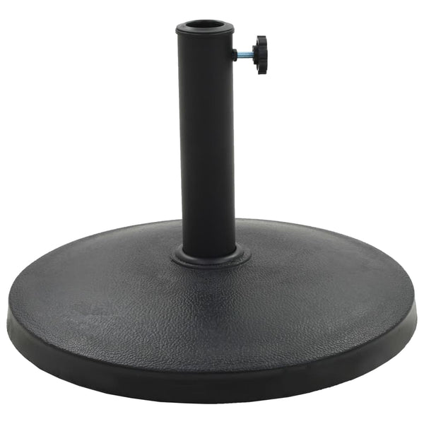 Parasol Base Round Polyresin 22 lb Black