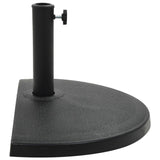 Parasol Base Half Round Polyresin 33.1 lb Black