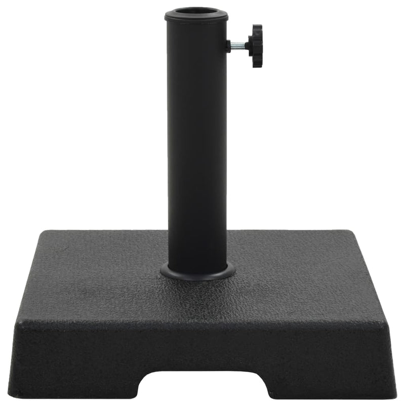 Parasol Base Square Polyresin 17.6 lb Black