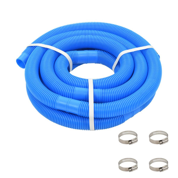 Pool Hose with Clamps Blue 1.5" 19.7'