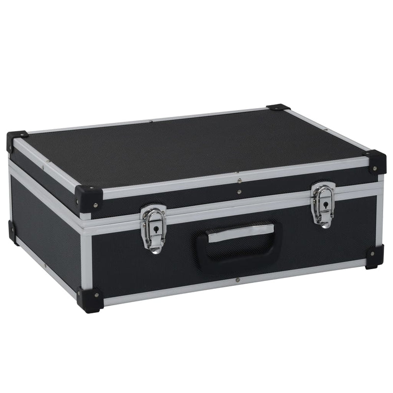 Tool Suitcase 18.1"x13"x6.3" Black Aluminum