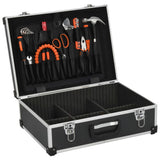 Tool Suitcase 18.1"x13"x6.3" Black Aluminum