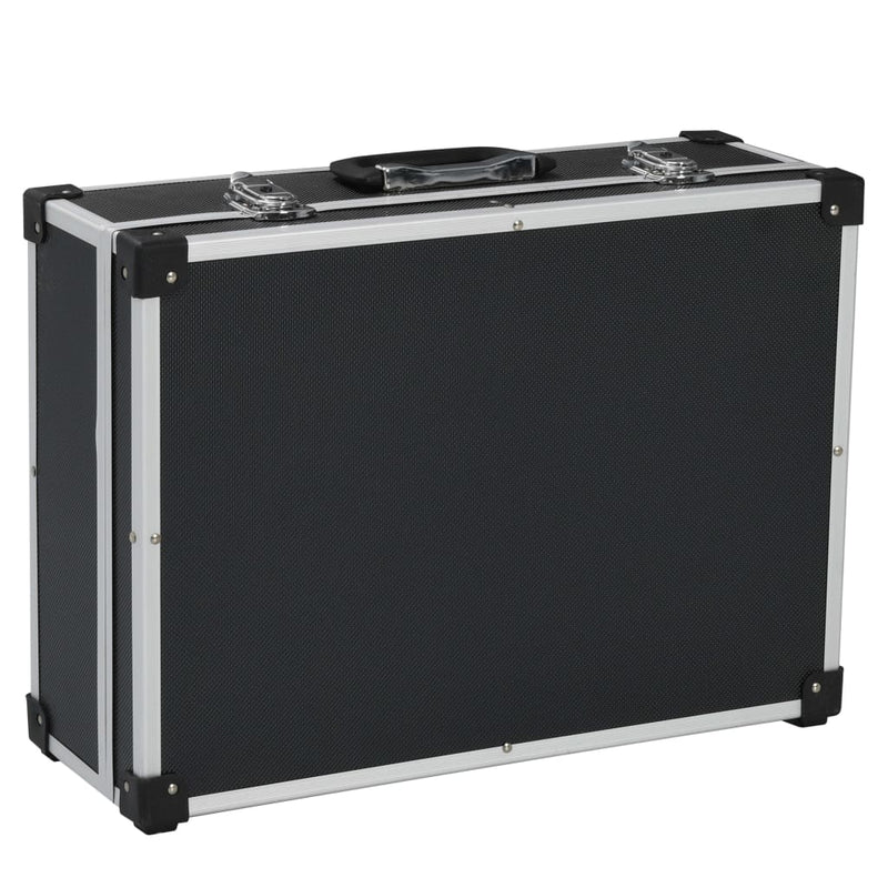 Tool Suitcase 18.1"x13"x6.3" Black Aluminum