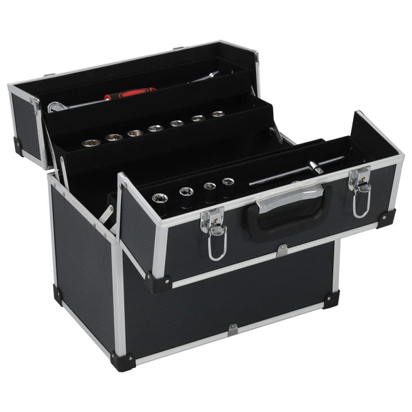 Tool Case 15"x8.9"x13.4" Black Aluminum