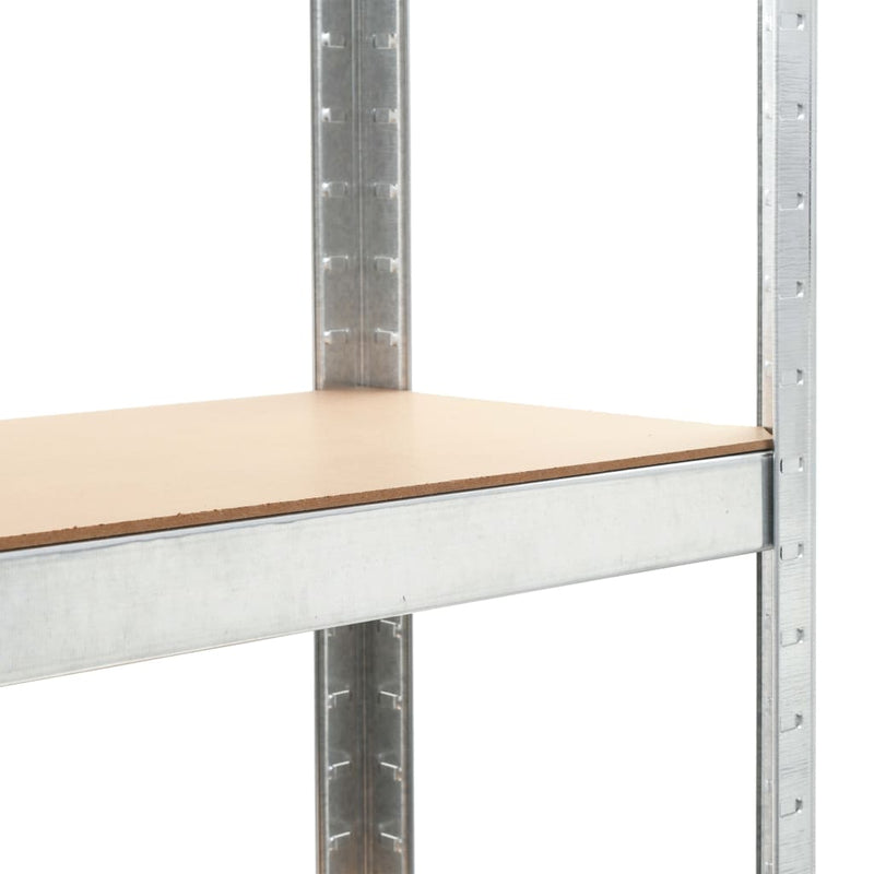 5-Layer Storage Shelf Silver Steel&Engineered Wood