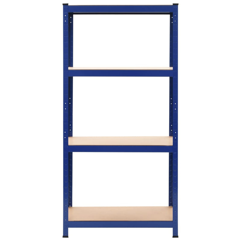 4-Layer Storage Shelf Blue Steel&Engineered Wood