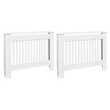 Radiator Covers 2 pcs White MDF 44.1"