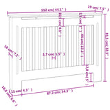 Radiator Covers 2 pcs White MDF 44.1"