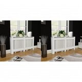 Radiator Covers 2 pcs White MDF 59.8"