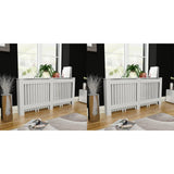 Radiator Covers 2 pcs White MDF 67.7"