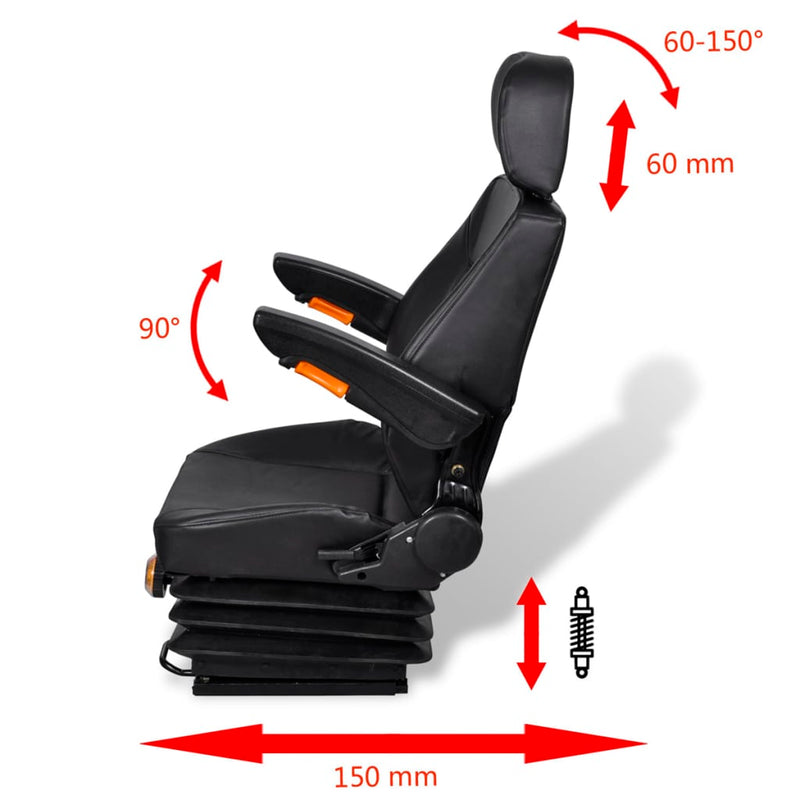 Tractor Seat with Suspension