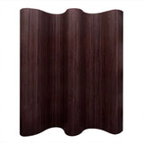 Room Divider Bamboo Dark Brown 98.4"x65"